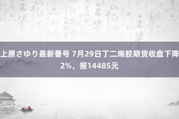 上原さゆり最新番号 7月29日丁二烯胶期货收盘下降2%，报14485元