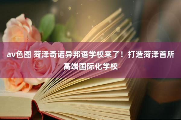 av色图 菏泽奇诺异邦语学校来了！打造菏泽首所高端国际化学校